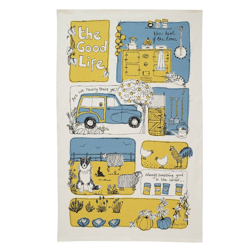 The Good Life cotton tea towel from Glosters