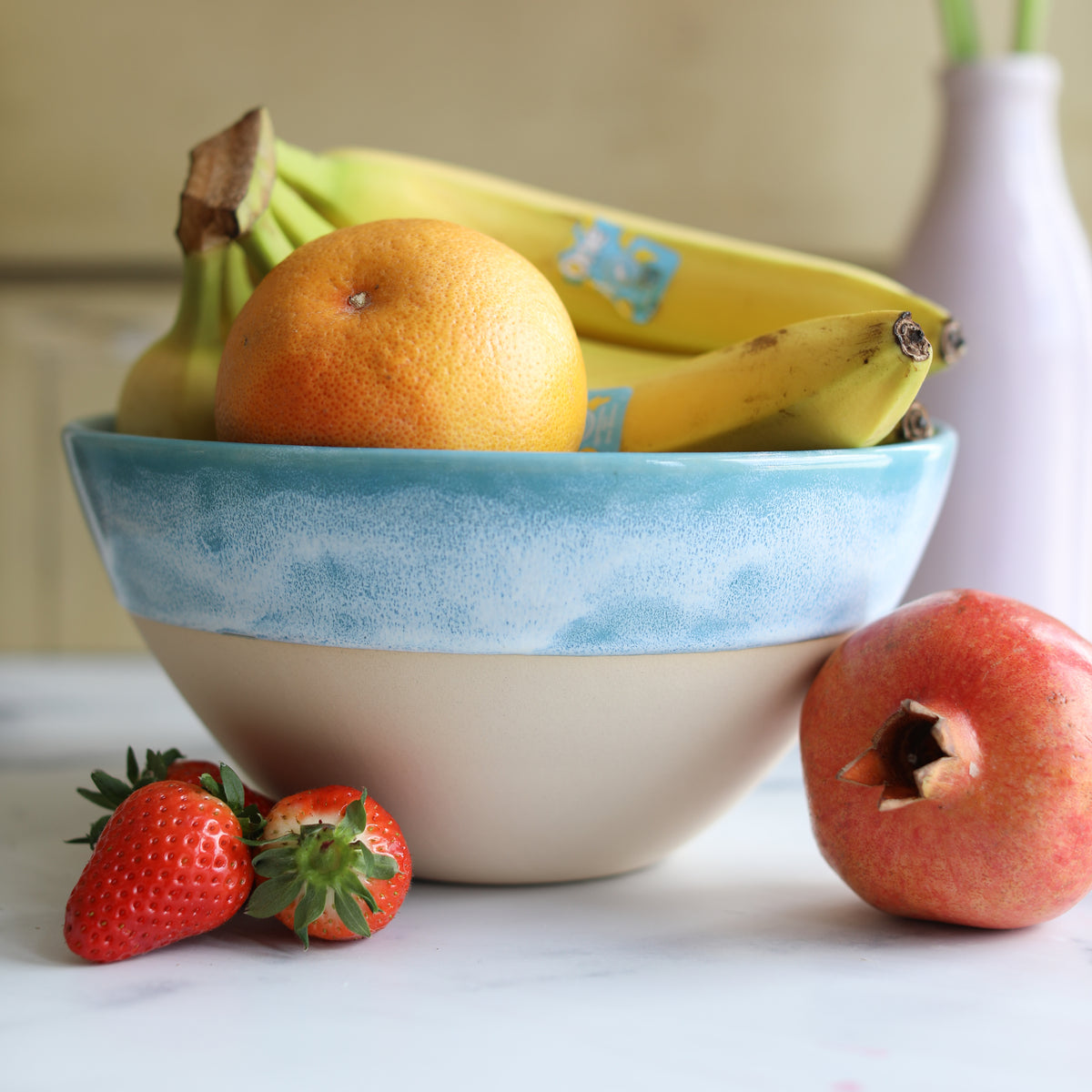 Large Handmade Bowl in blue