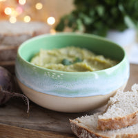 Pea Green ceramic soup bowl from Glosters.