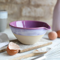 Ceramic pouring bowl in purple