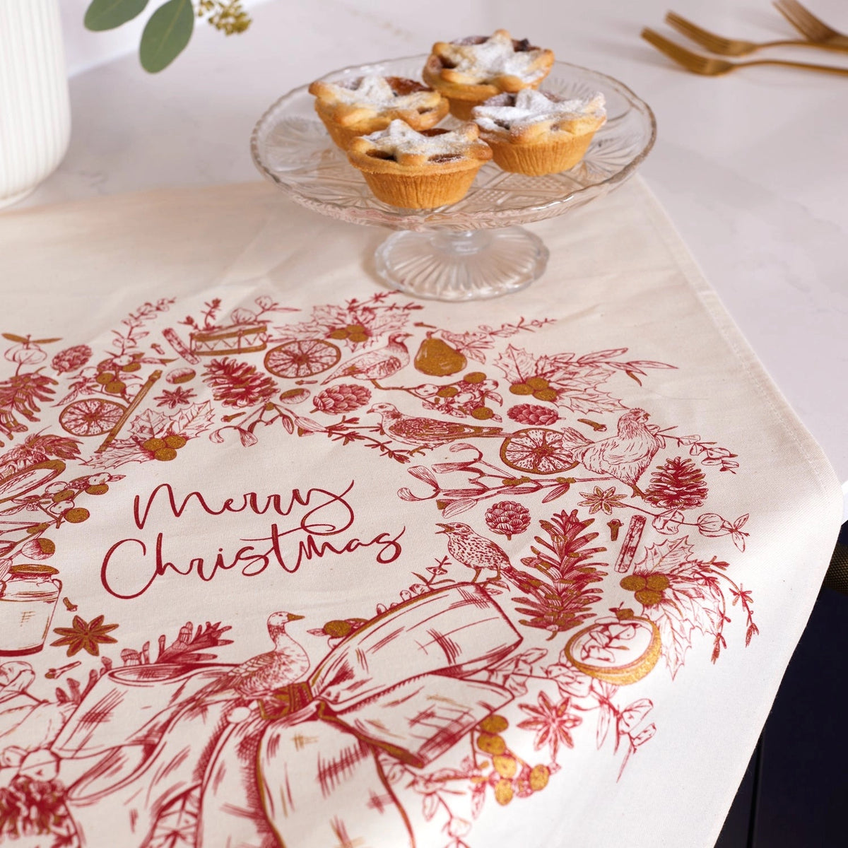 12 Days of Christmas Tea Towel from Glosters.