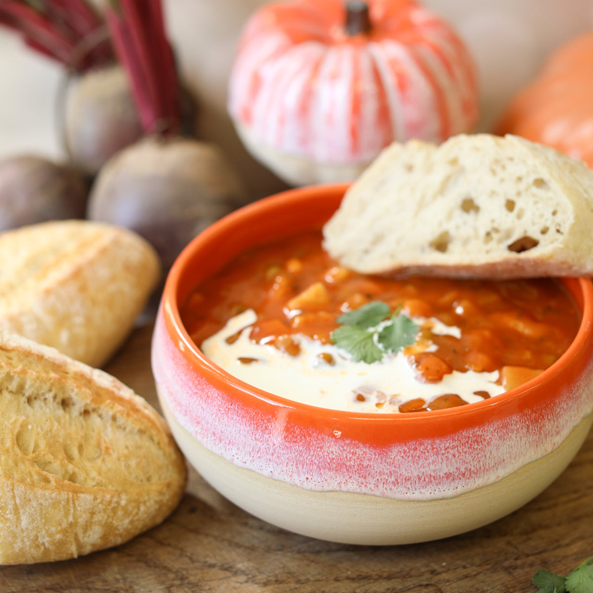 Autumn Acorn Soup Bowl