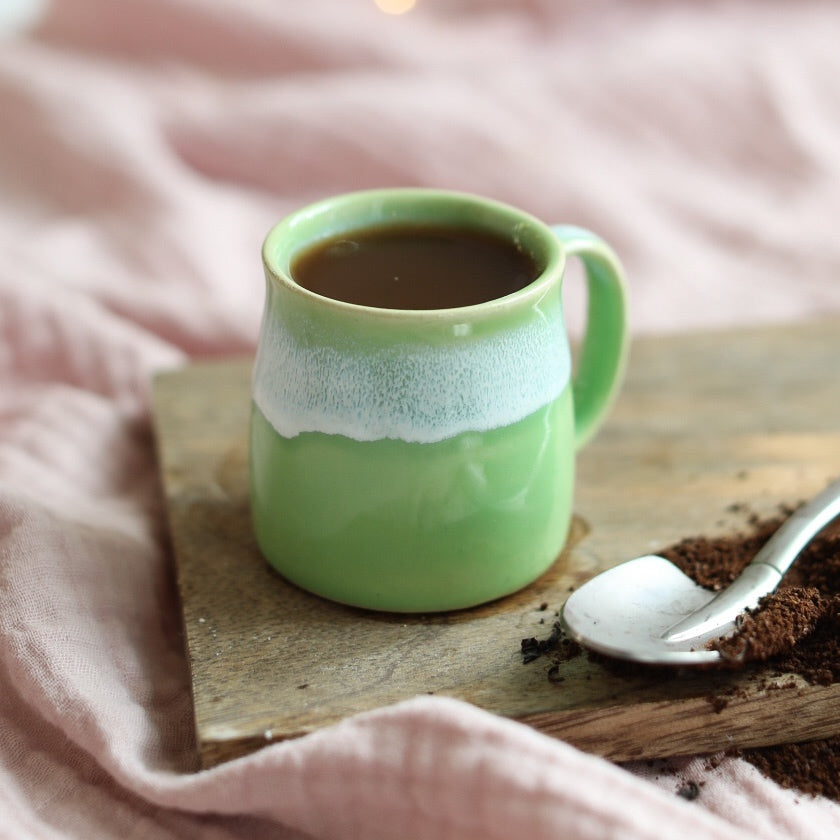 Pea Green Handmade Mug