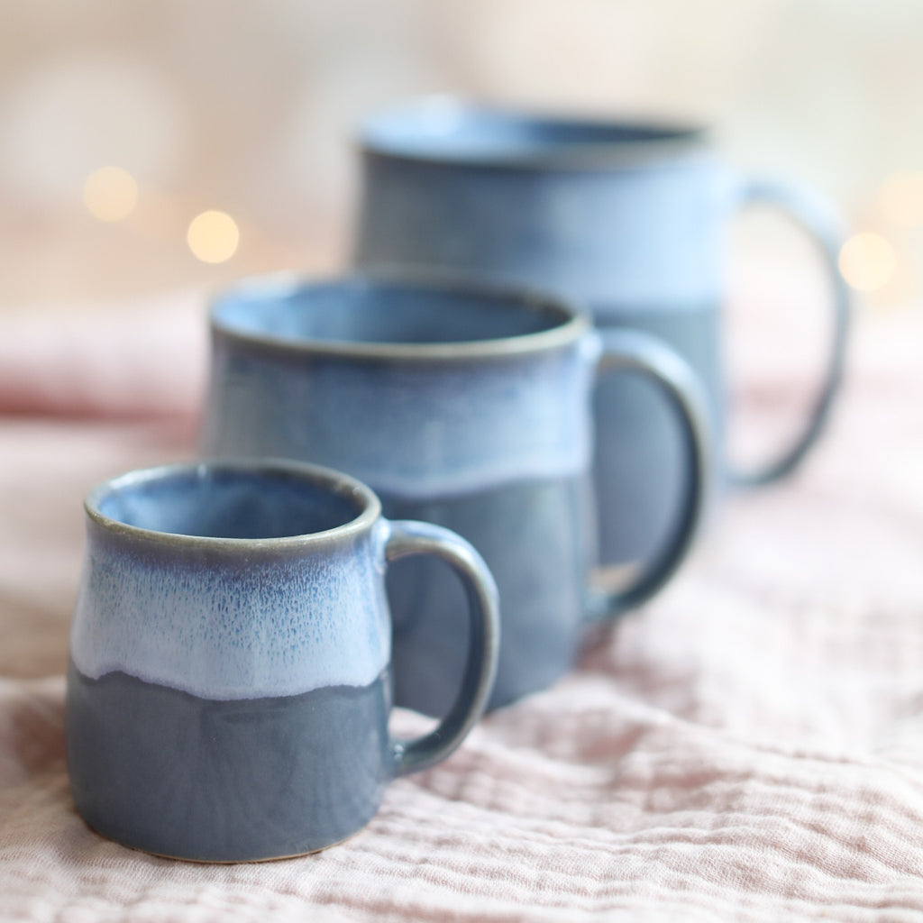 black ceramic mugs
