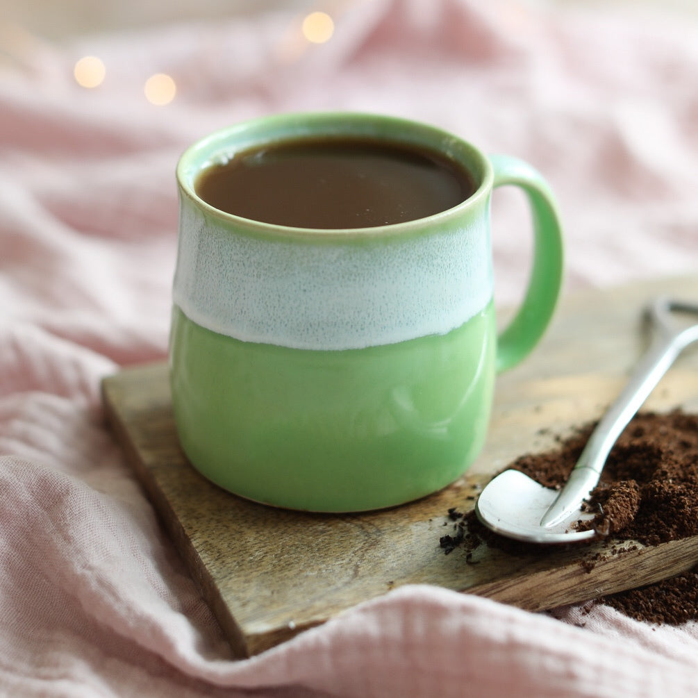 Pea Green Handmade Mug