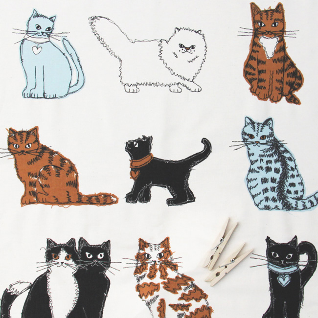 cat tea towels