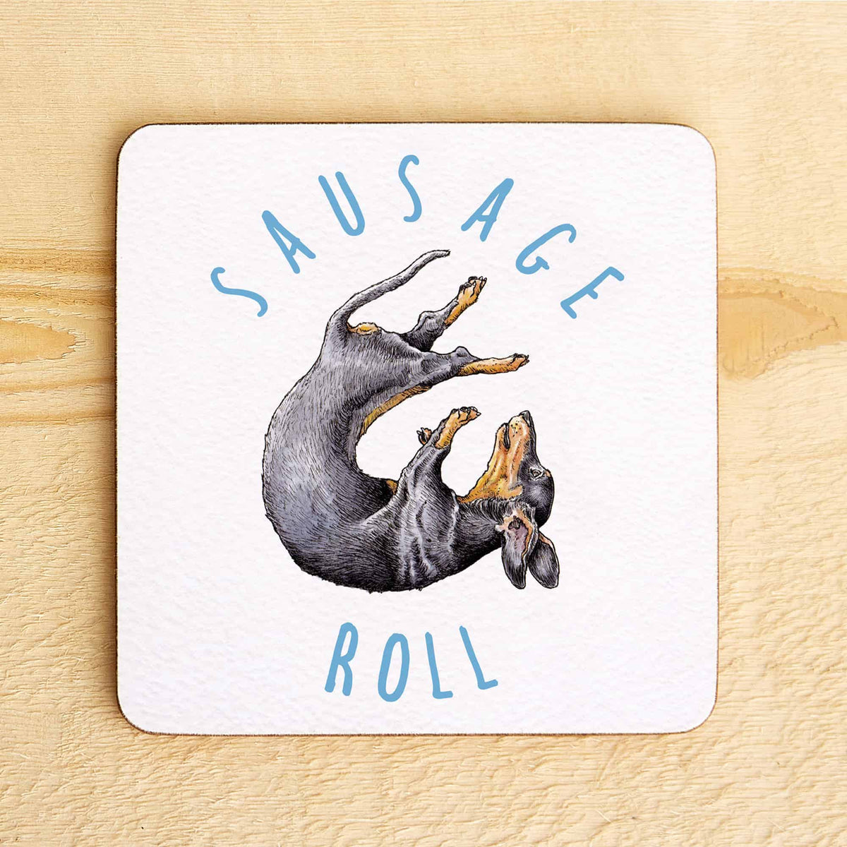 Sausage Roll Dachshund Coasters from Glosters.