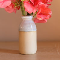 ceramic milk bottle vase