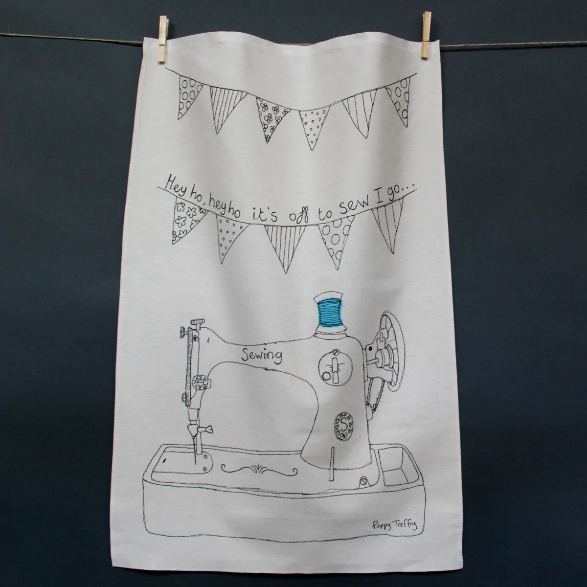 Sewing Machine Tea Towel from Glosters.